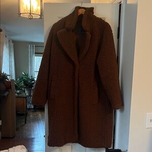 Lucky Brand Cozy Brown Teddy Coat